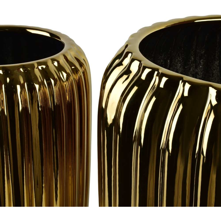Mondex Since 1986 NEVA GOLD Set of 2 Ceramic Planters 40x40x44cm 28x28x40.5cm BIG – 3