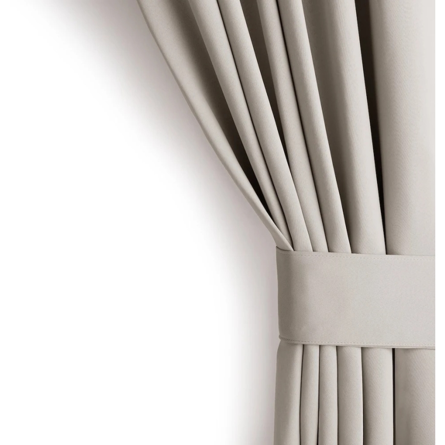 Bēšas aizkaras ar cilpām AmeliaHome 200 × 280 cm – 2