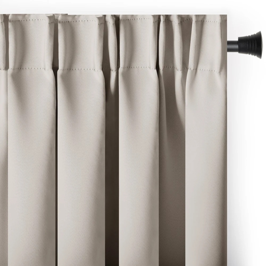 Бежевый занавес с петельками AmeliaHome 200 × 280 см – 4