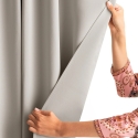 Beige verho lenkillä AmeliaHome 200 × 280 cm
