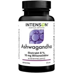 Intenson Ashwagandha 10mg withanolides ravintolisä 60 tablettia