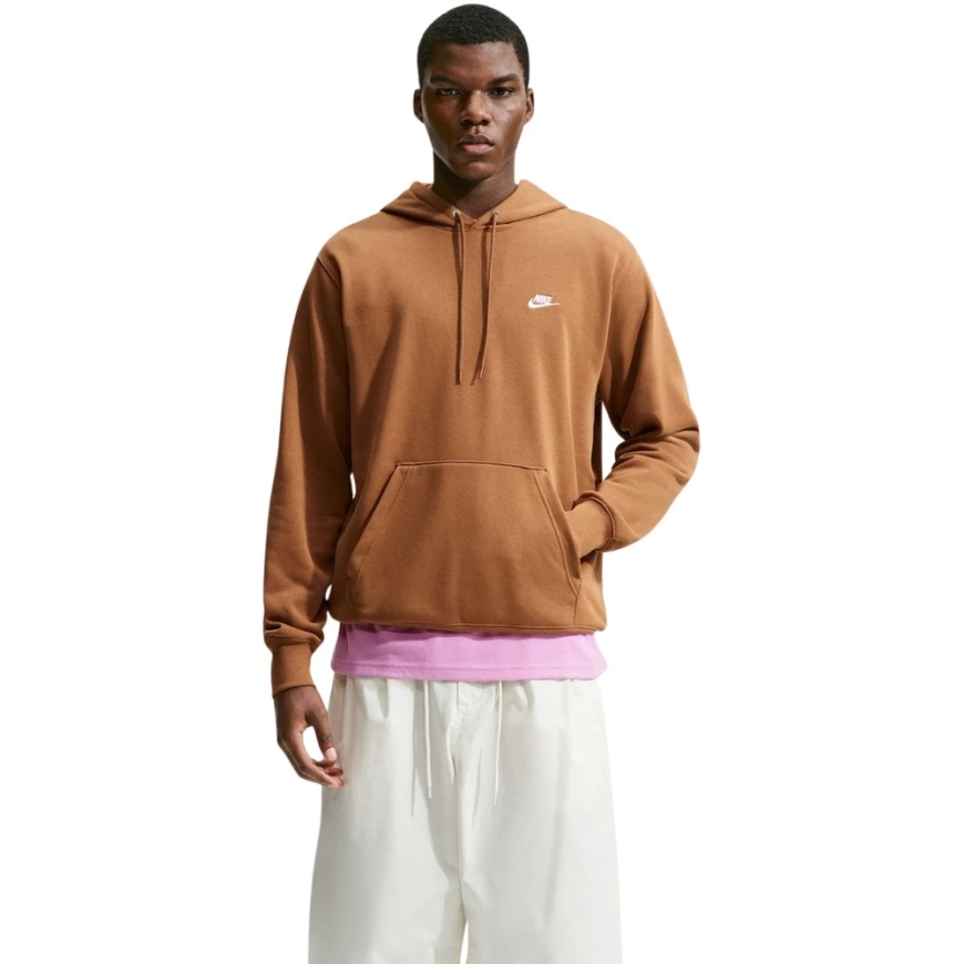 Miesten huppari Nike Club FT PO, ruskea