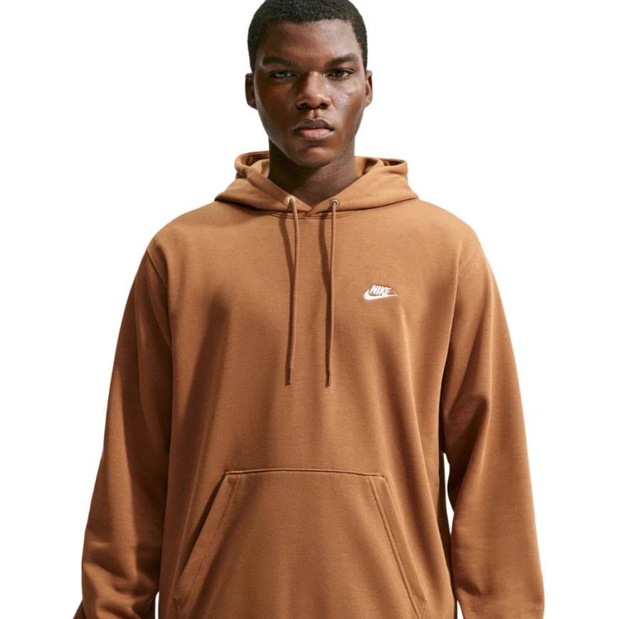 Meeste sweatshirthoodie Nike Club FT PO, pruun – 3