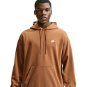 Meeste sweatshirthoodie Nike Club FT PO, pruun