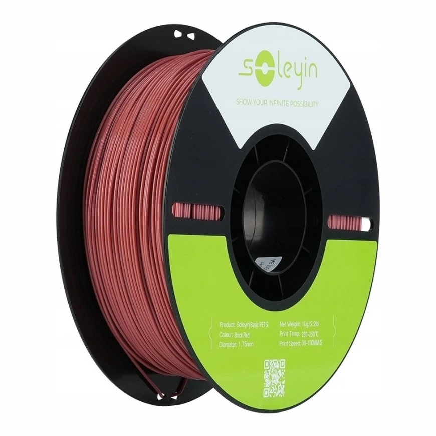 Gija Creality Soleyin Basic PETG 1.75mm 1kg – ķieģeļu sarkans – 2