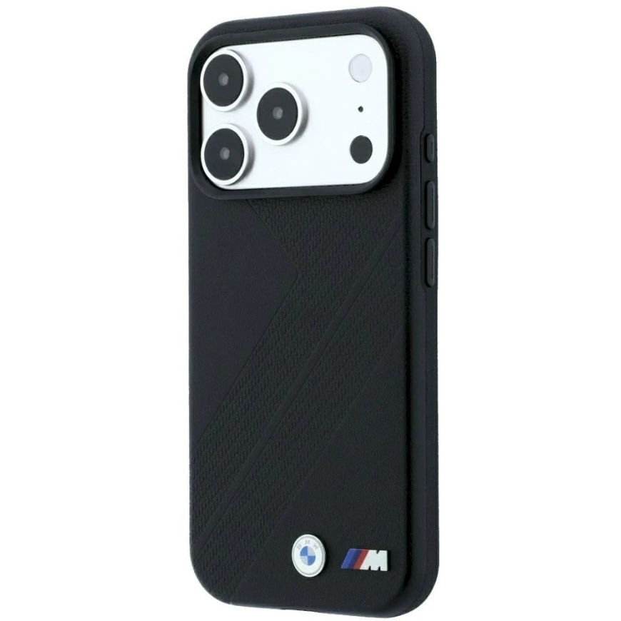 Чехол BMW M Tire Track с металлическим логотипом MagSafe для iPhone 17 Pro Max / 18 Pro Max - Черный – 3
