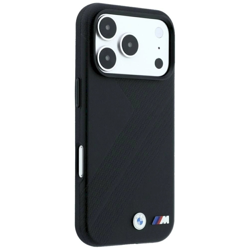 BMW M Tire Track Metal Logo MagSafe Case for iPhone 17 Pro Max / 18 Pro Max - Black – 5