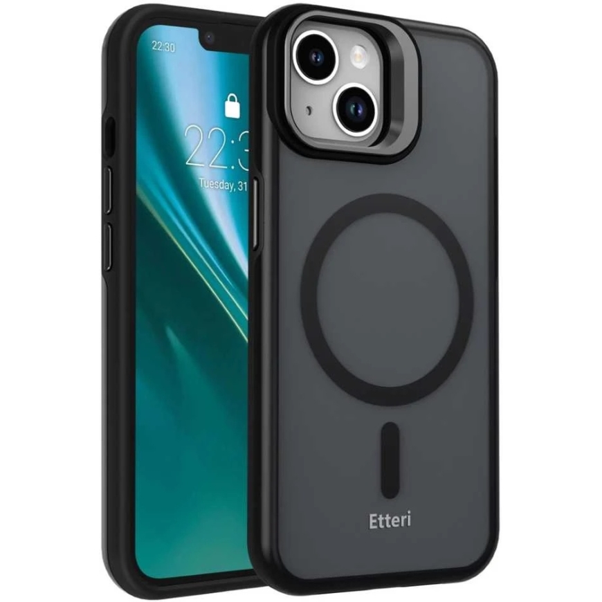Чехол Etteri Morning Fog для iPhone 14 6,1" черный