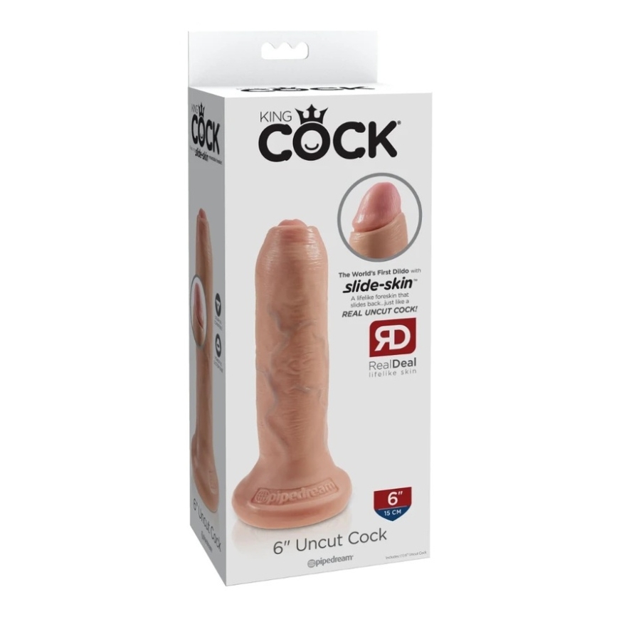 Pipedream „King Cock“ 6 colių neapdorotas – minkštas – 5