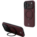 Mercedes Leather Case with Ring Stand MagSafe for iPhone 18 Pro Max / 17 Pro Max, burgundy color