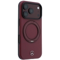 Чехол Mercedes Leather с кольцевой подставкой MagSafe для iPhone 18 Pro Max / 17 Pro Max, бордового цвета Чехол Mercedes Leather с кольцевой подставкой MagSafe для iPhone 18 Pro Max / 17 Pro Max, бордового цвета