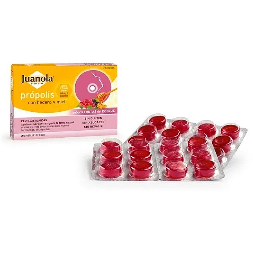 Juanola Propolis Hedera ja mesi 24 närimistabletti – 2