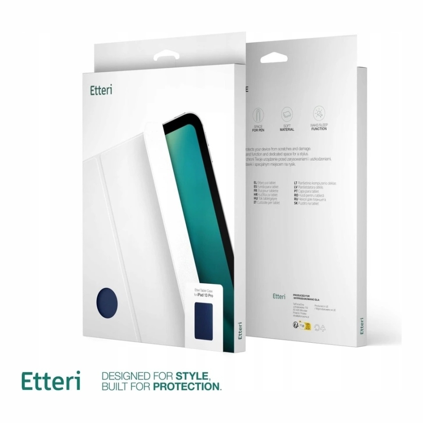 Etteri dėklas iPad Air 4 2020 / 5 2022 10.9” / 6 2024 / 7 2025 / 8 2026 11” tamsiai mėlynas – 2