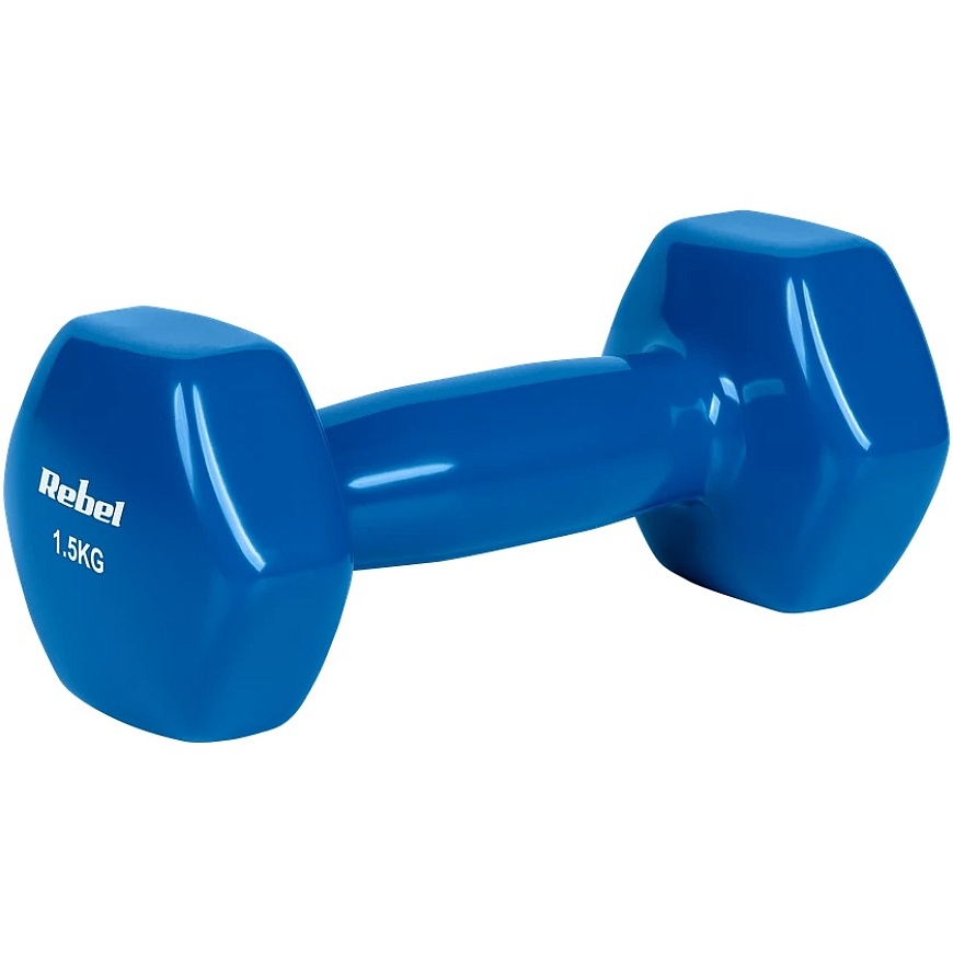 SEŠSTŪRIS čuguna vinila hanteles 2 x 1.5kg, REBEL ACTIVE – 3