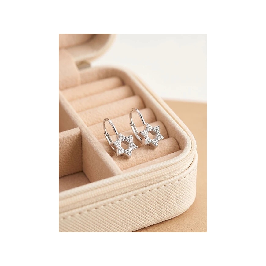 Brilio Silver Silver Earrings with Shining Stars EA1277W – 5