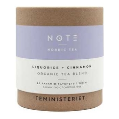 Teministeriet - NOTE satsi- ja kaneelitee - BIO 20 teepakki