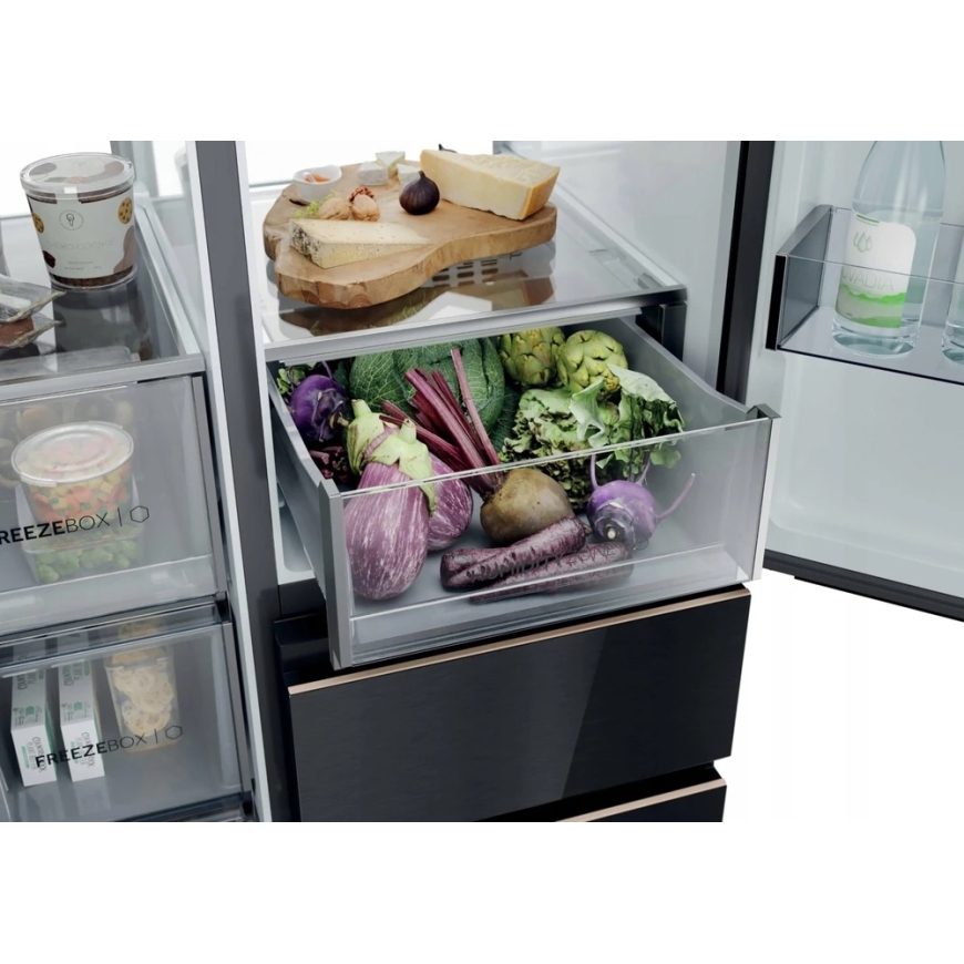 Haier S+ 4D 7 No Frost jääkaappi 601 L korkeus 190 cm musta - SBS jääkaappi (HSPR79F19DNGG) – 4
