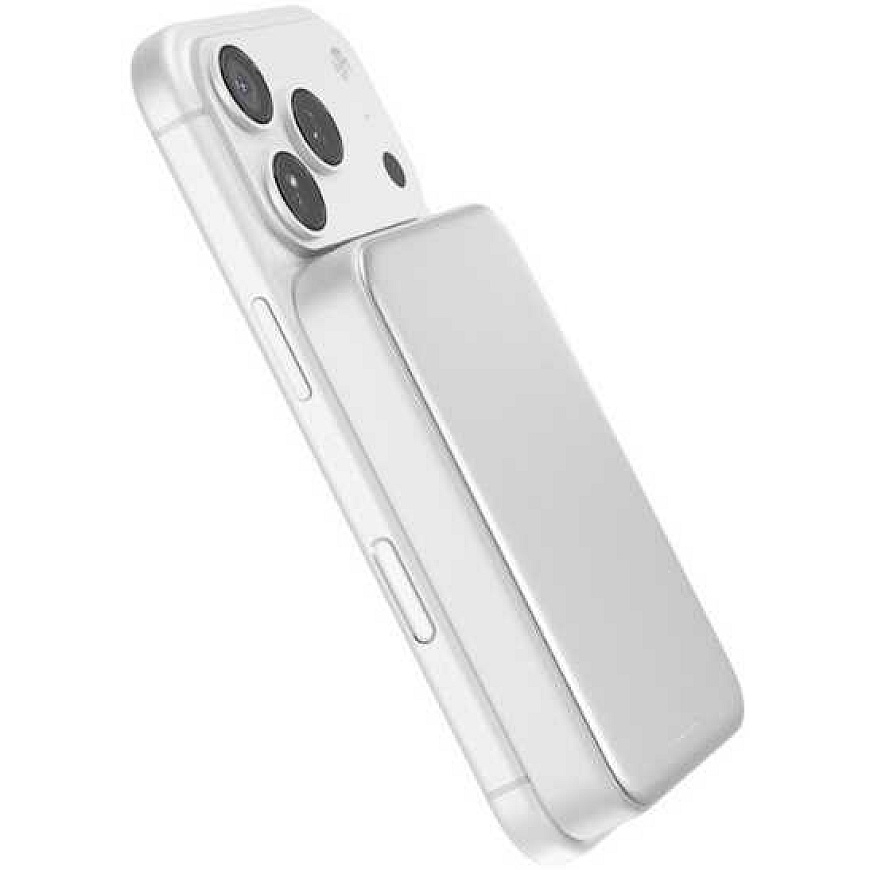 Epico UltraPack Qi2 25W 10000mAh aluminum Mag+ wireless powerbank EM75 | silver | MagSafe compatible – 3