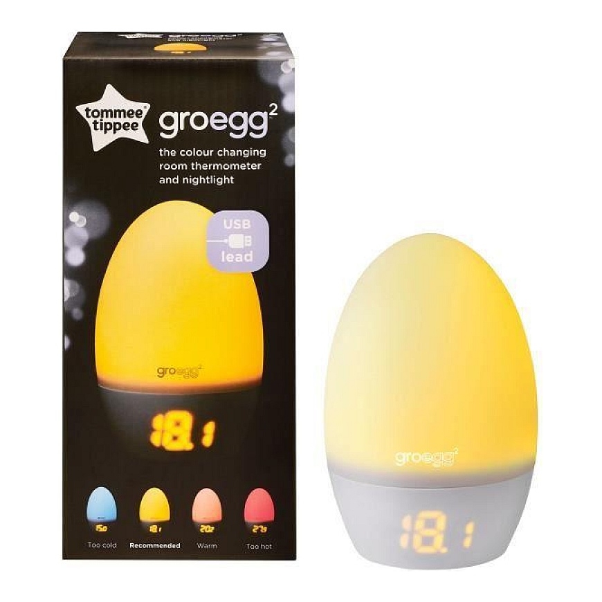 TOMMEE TIPPEE spalvą keičiantis kambario termometras ir naktinė lemputė GROEGG2, USB-Powered, 0 m+, multicolour, 491353 – 5