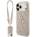 Guess 4G Big 4G Classic Logo Big kaas koos rihma ja metallnuppudega iPhone 18 Pro / 17 Pro jaoks, roosa Guess 4G Big 4G Classic Logo Big kaas koos rihma ja metallnuppudega iPhone 18 Pro / 17 Pro jaoks, roosa