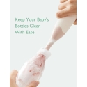 Momcozy MOMCOZ BOTTLE AND NIPPLE BRUSH SET PUSH-PRESS, PINK
