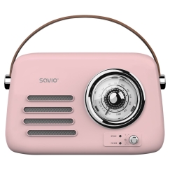SAVIO RS-03 Portable Radio, Pink