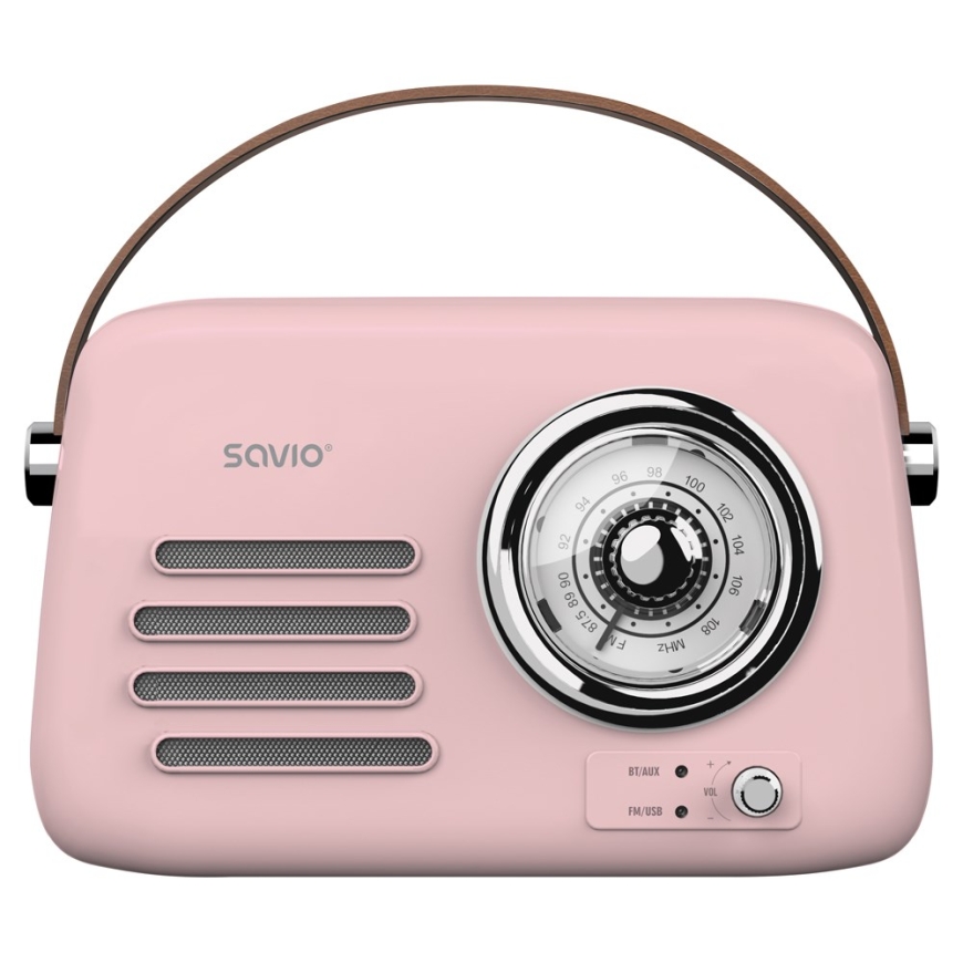 SAVIO RS-03 Portable Radio, Pink