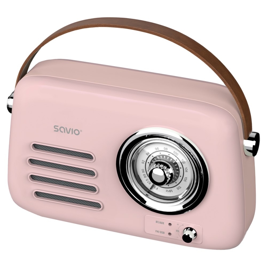 SAVIO RS-03 Kandes raadio, roosa – 5