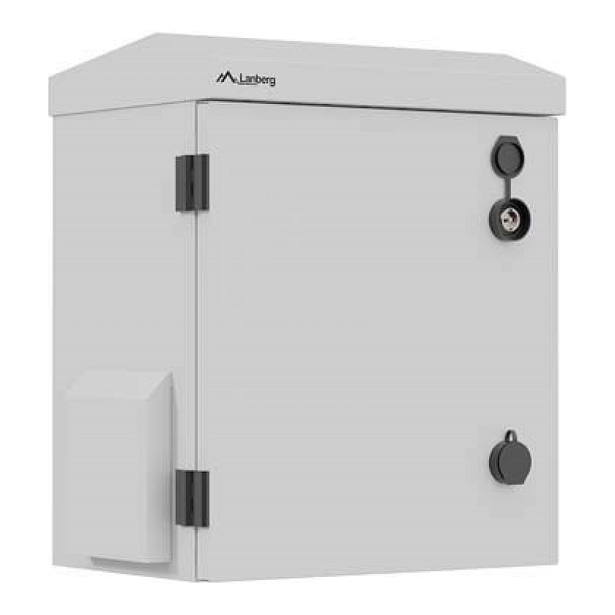 Lanberg WAH1-3240-00S 10" seinakinnitus Rack kapp hermetiline IP55 seinale/pool kinnitamiseks 320x220x400 hall (kokkupandud) – 3