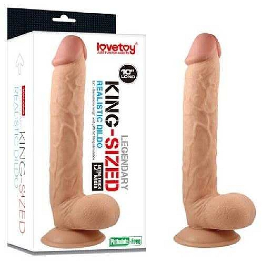 LoveToy KING 25 cm pitkä legendaarinen kuninkaallisen koko realistinen dildo