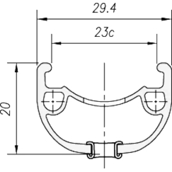 Mach 1 Ratlankis Mach1 910 Disc TLR 28" - 622x23C Must 36H InLine õhutusava V8.4
