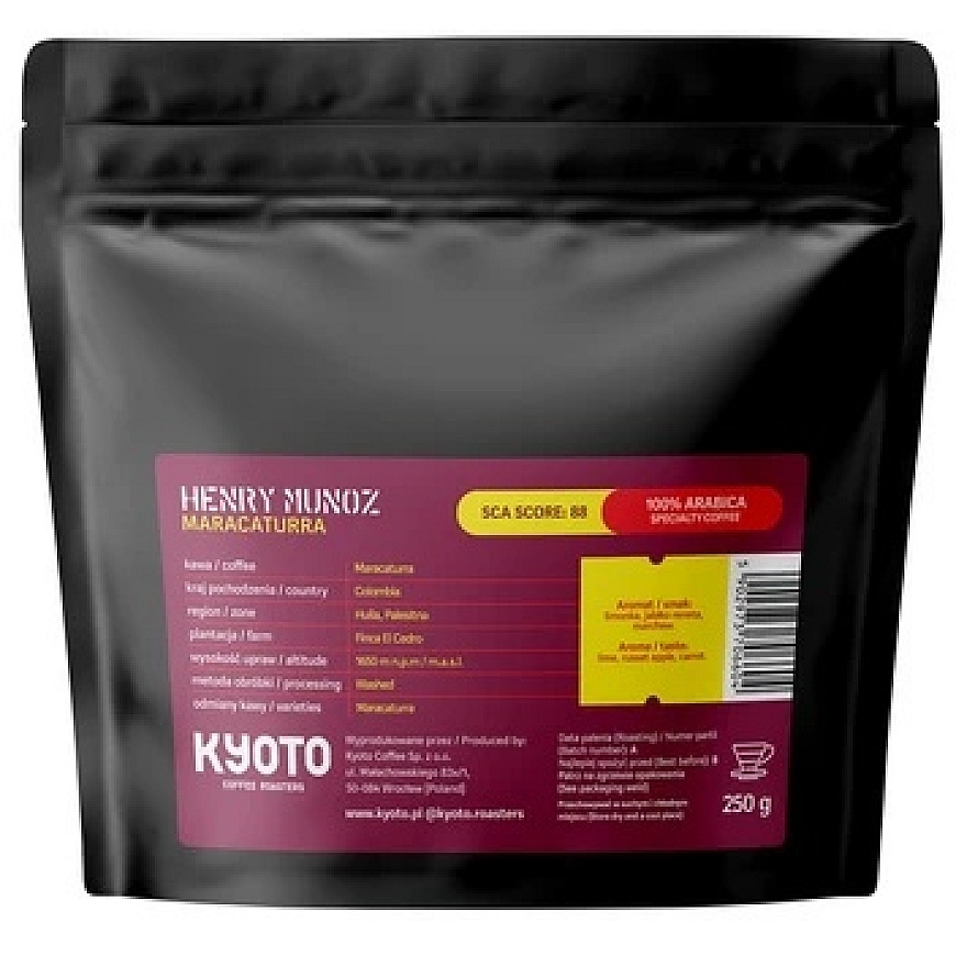KYOTO - Colombia Henry Munoz Washed Filter 250 g – 2