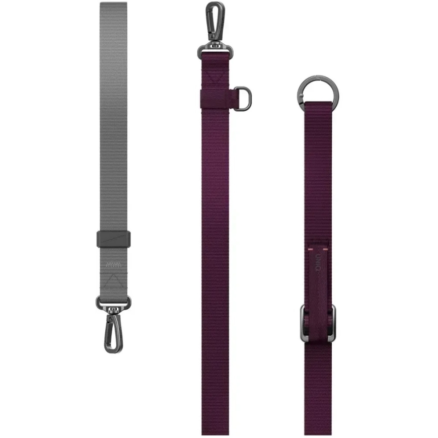 UNIQ Vista Flex 2-in-1 telefona siksna bordo-pelēks – 2
