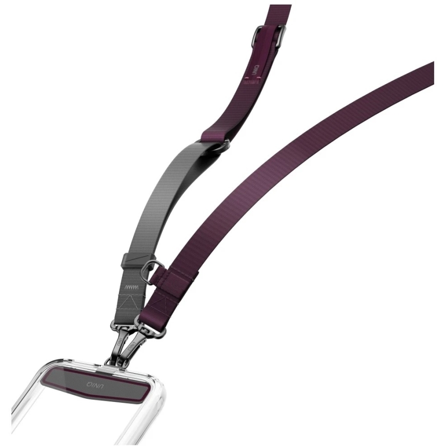 Телефонный ремешок UNIQ Vista Flex 2-в-1 бордово-серый – 3