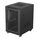 19" 18U 600 × 800 BLACK FLOOR-STANDING RACK CABINET WITH PERFORATED DOOR, LANBERG (FLAT PACK) 19" 18U 600 × 800 BLACK FLOOR-STANDING RACK CABINET WITH PERFORATED DOOR, LANBERG (FLAT PACK)