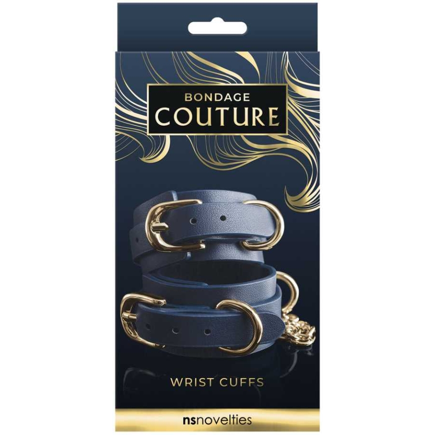 Ns novelties BONDAGE COUTURE rannekotelot SINISET – 3