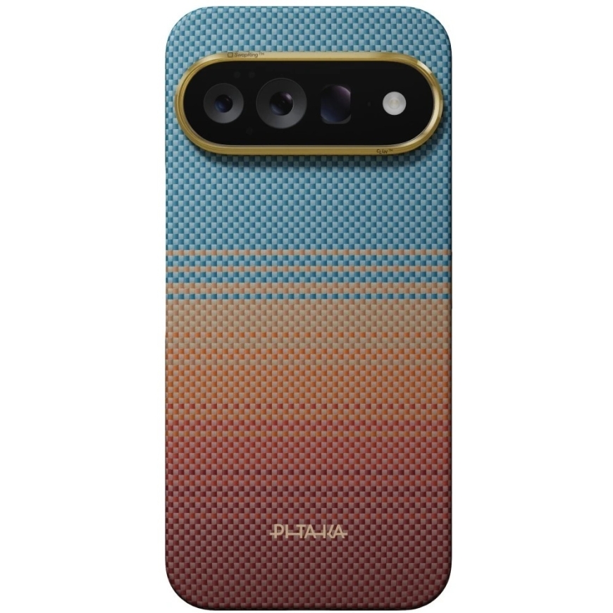 PITAKA California Dream 01 Edge Case Google Pixel 11 Pro XL jaoks päikeseloojangu värvuses