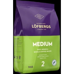 Lofbergs Vidējas Apdedzināšanas Kafijas Zirnīši, 1kg