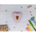 Kind Fox by Wizardi Yuliya Ausianikava ind. activity according to certificate No. 1201908 Wooden needle holder. Pink heart KF056 Kind Fox by Wizardi Yuliya Ausianikava ind. activity according to certificate No. 1201908 Wooden needle holder. Pink heart KF056