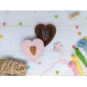 Kind Fox by Wizardi Yuliya Ausianikava ind. activity according to certificate No. 1201908 Wooden needle holder. Pink heart KF056 Kind Fox by Wizardi Yuliya Ausianikava ind. activity according to certificate No. 1201908 Wooden needle holder. Pink heart KF056