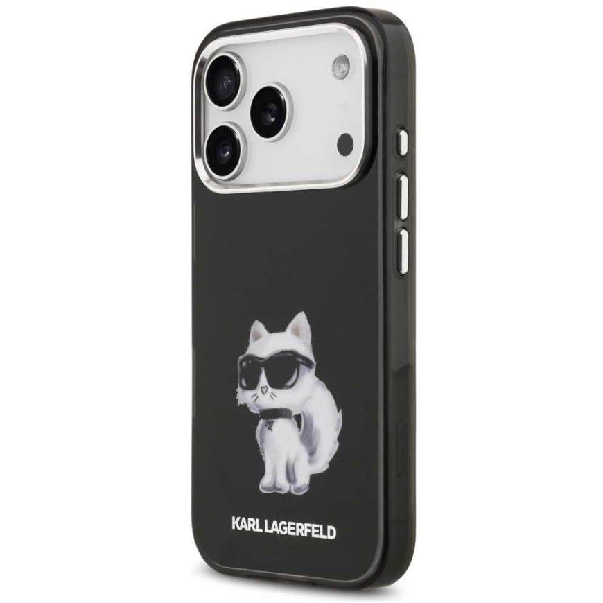 „Karl Lagerfeld IML Aquarelle Choupette & Logo MagSafe“ kotelo „iPhone 17 Pro“:lle - Musta – 2