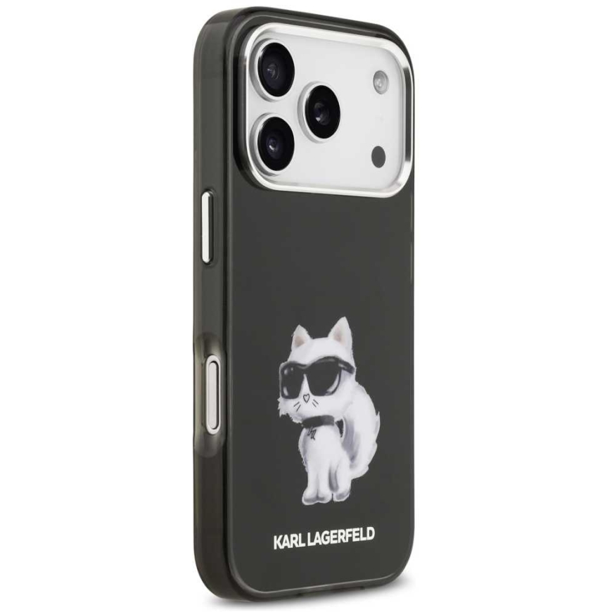 „Karl Lagerfeld IML Aquarelle Choupette & Logo MagSafe“ ümbris „iPhone 17 Pro“ jaoks - Must – 3