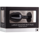 Ouch By Shots Diamond Butt Plug - Suuri musta