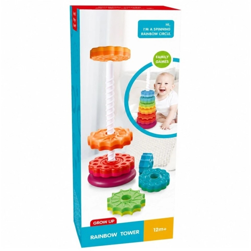 Lean Toys Puzzle Pyramid 36 cm 6 pcs. – 5