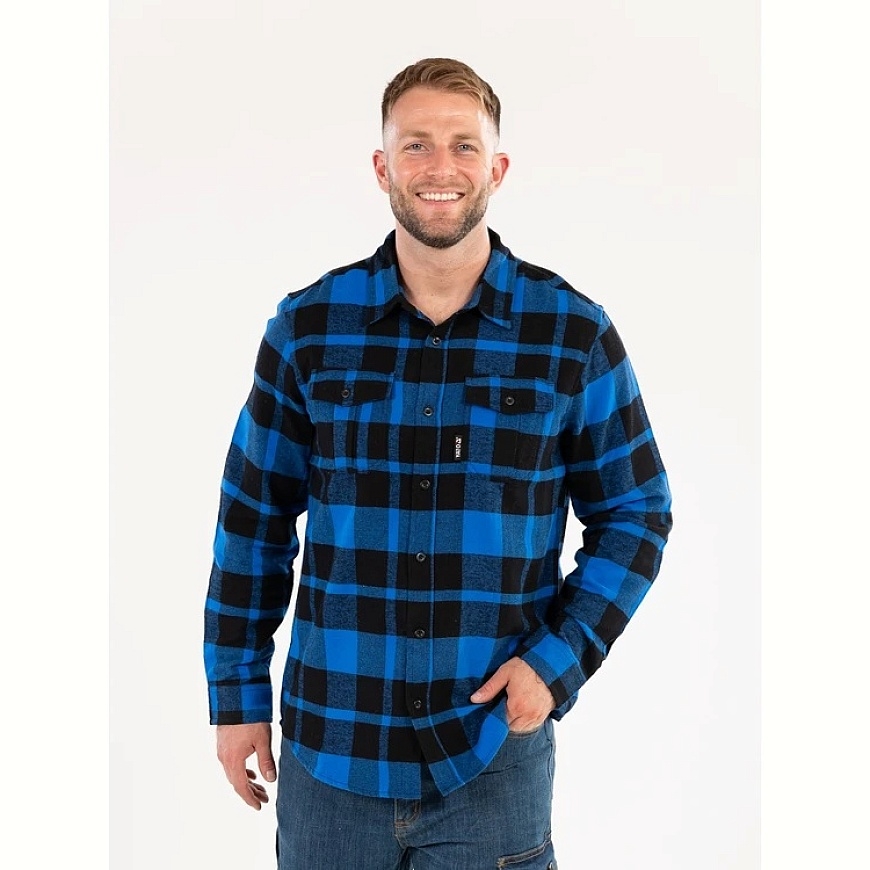 Toya Sa Poland Men's Flannel Shirt Blue | 100% Cotton | Size S (YT-78806) – 2