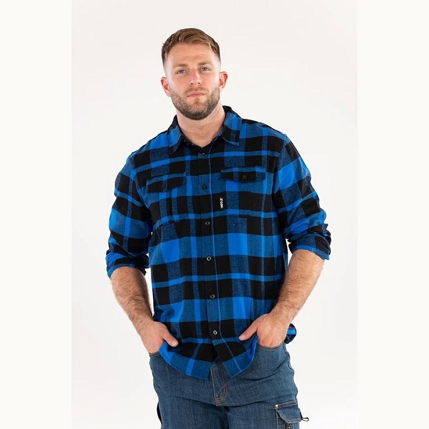 Toya Sa Poland Miesten flanellipaita sininen | 100% puuvilla | Koko S (YT-78806) – 3