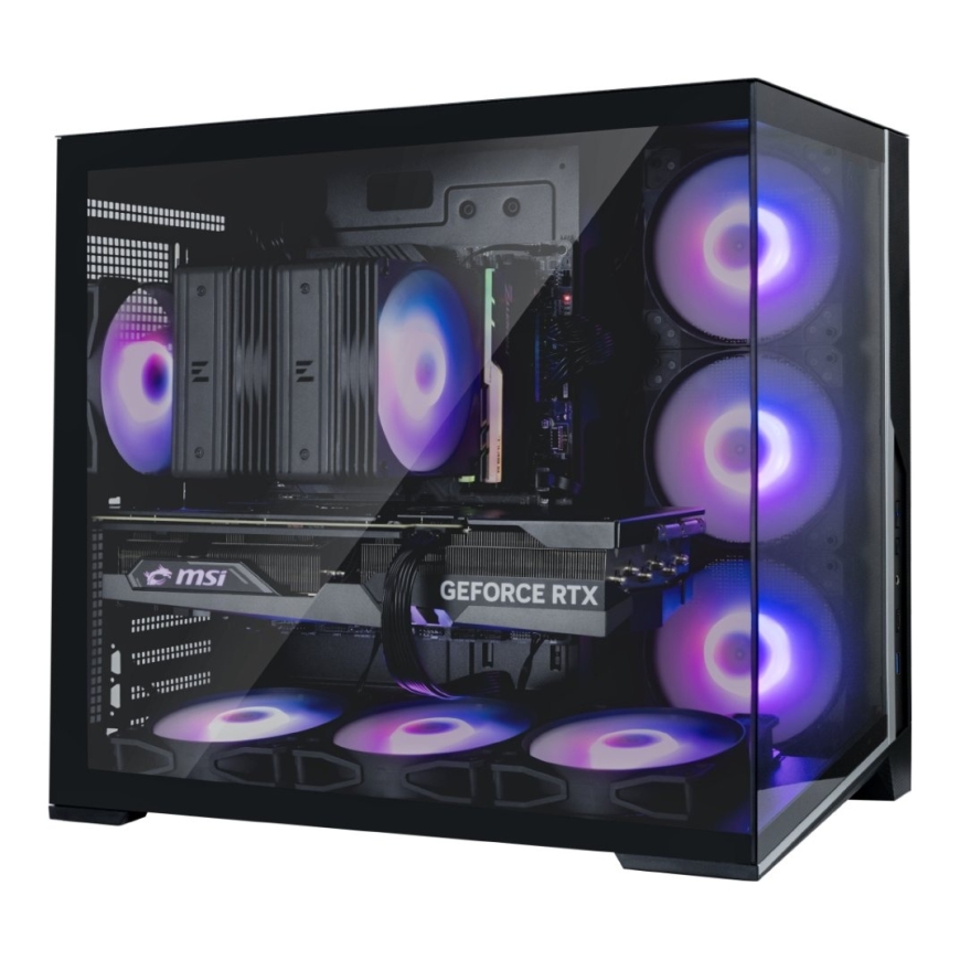 Zalman D40, ATX Mid Tower PC korpus, 7 x 120mm ARGB ventilaatorit, must – 2