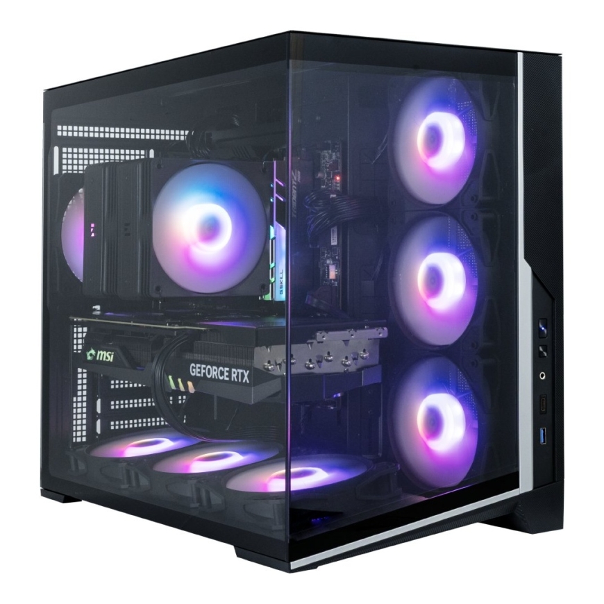Zalman D40, ATX Mid Tower PC Case, 7 x 120mm ARGB Fans, Black – 4