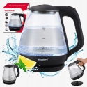 Vesikeitin, Sähkökettle, lasinen, 1,2 l, LED, Klausberg kb-9003