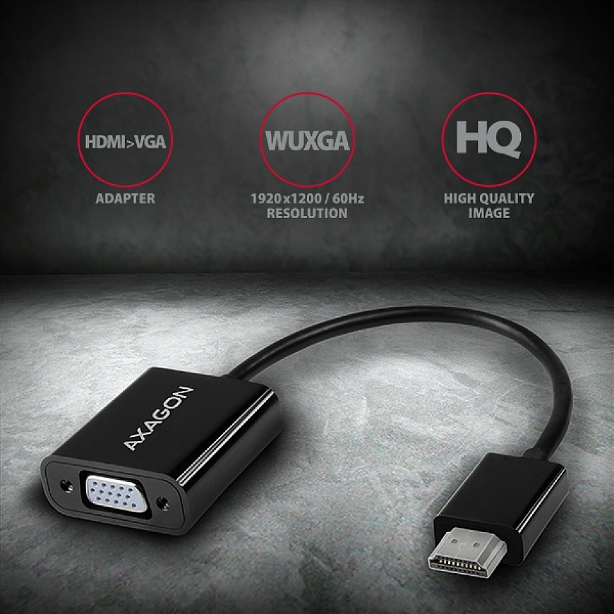 Axagon RVH-VGN videokaapeli-adapteri 0,15 m HDMI-tyyppi A (vakio) VGA (D-Sub) Musta – 2